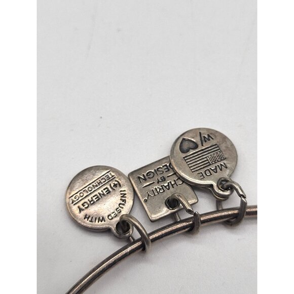 Alex & Ani Butterfly Charm Bangle Bracelet - Picture 6 of 8